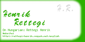 henrik rettegi business card